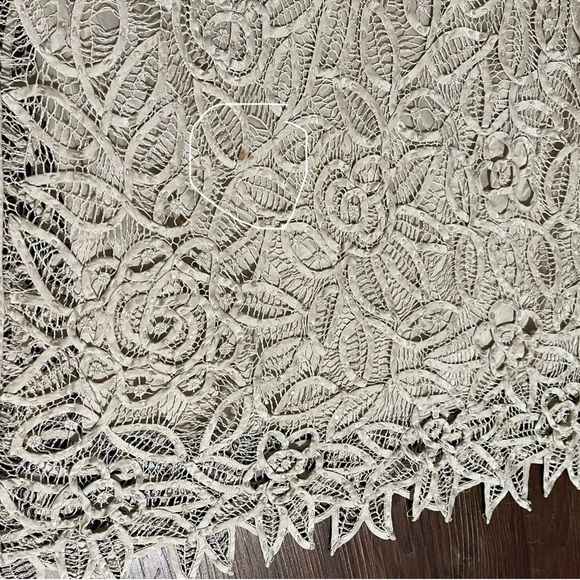 Silken Poetry Silk Handmade Crochet Beaded Maxi Skirt & Blouse Set M-L - Picture 12 of 13